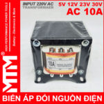 Bien The Bien Ap Tang Pho Doi Dien AC 220V Ra 5V 12V 23V 30V 10A Minh Quang