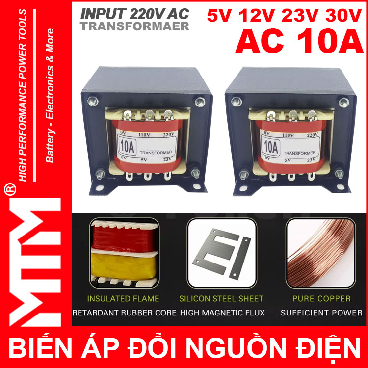 Bien The Bien Ap Tang Pho Doi Dien AC 220V Ra 5V 12V 23V 30V 10A Minh Quang Chinh Hang Gia Re