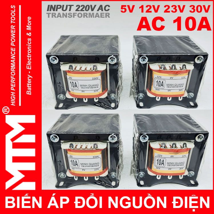 Bien The Bien Ap Tang Pho Doi Dien AC 220V Ra 5V 12V 23V 30V 10A Minh Quang Chinh Hang
