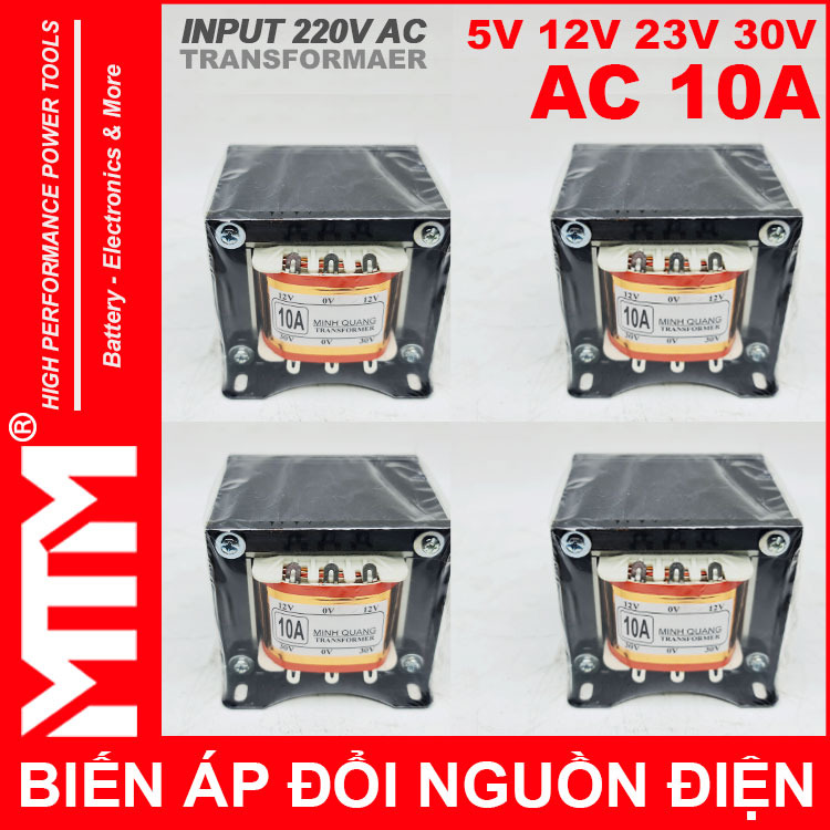 Bien The Bien Ap Tang Pho Doi Dien AC 220V Ra 5V 12V 23V 30V 10A Minh Quang Gia Re