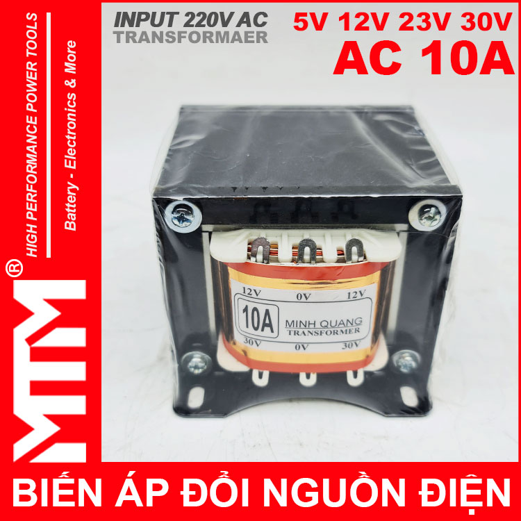 Bien The Bien Ap Tang Pho Doi Dien AC 220V Ra 5V 12V 23V 30V 10A Minh Quang