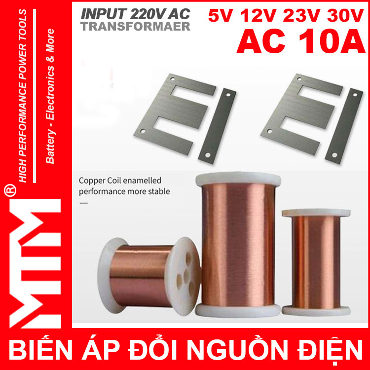 Day Dong Bien The Bien Ap Tang Pho Doi Dien AC 220V Ra 5V 12V 23V 30V 10A Minh Quang