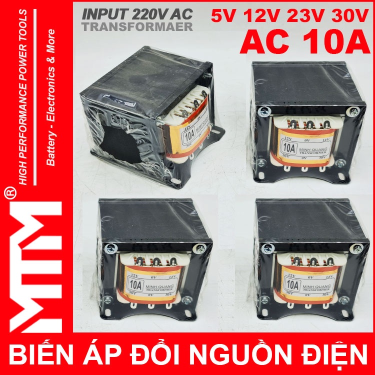 Gia Ban Bien The Bien Ap Tang Pho Doi Dien AC 220V Ra 5V 12V 23V 30V 10A Minh Quang