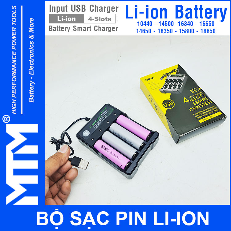 BAN SAC PIN 18650 KHAY 4 CELL
