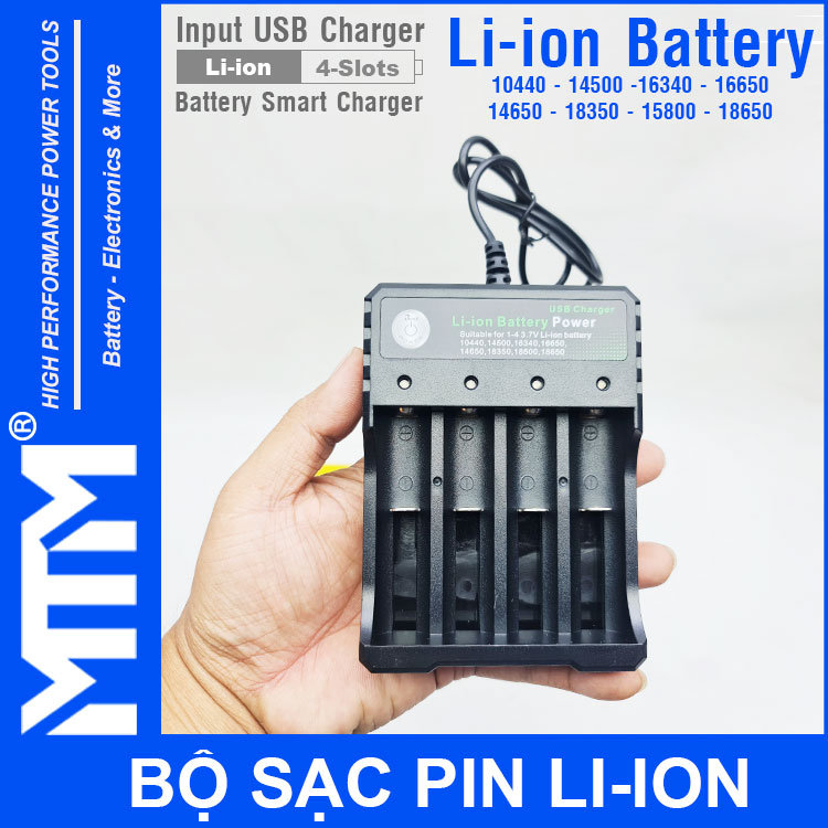 LI ION BATTERY USB SAC PIN 18650 KHAY 4 CELL