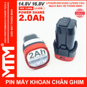 Pin May Khoan Chan Ghim 16v8 2ah 4cell Lishen MTM Chinh Hang