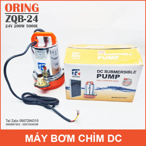 Bom Nuoc Nang Luong Mat Troi 24V 200W Oring