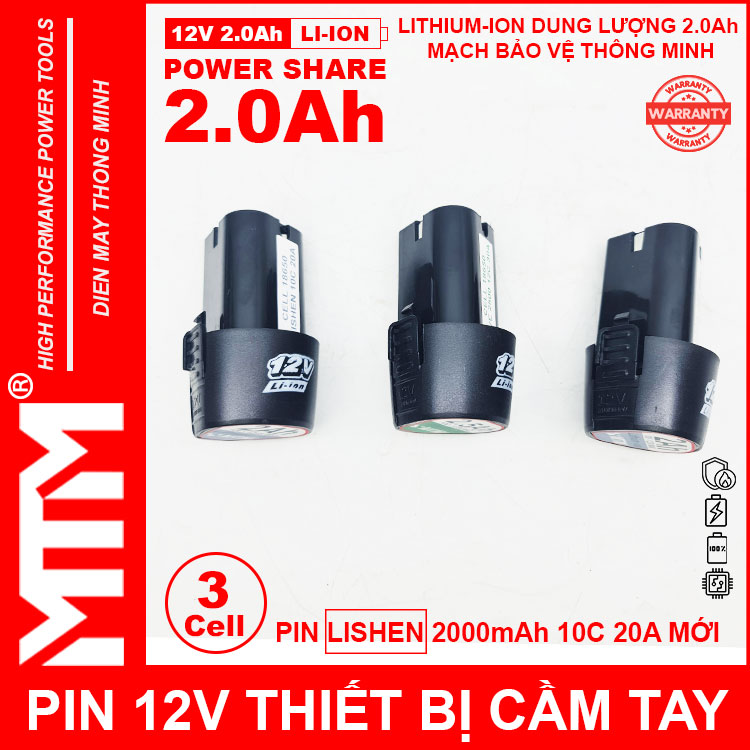 Pin May Khoan 12v 2000mah Khe B MTM New