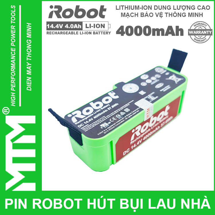 Pin Robot Lau Nha Hut Bui Irobot 4000mah Chinh Hang