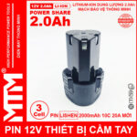 Gia Pin May Khoan 12v 2000mah Khe B MTM