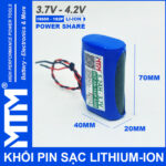 Kich Thuoc Pin Sac Lihtium Ion 3V7 5A 1S2P MTM