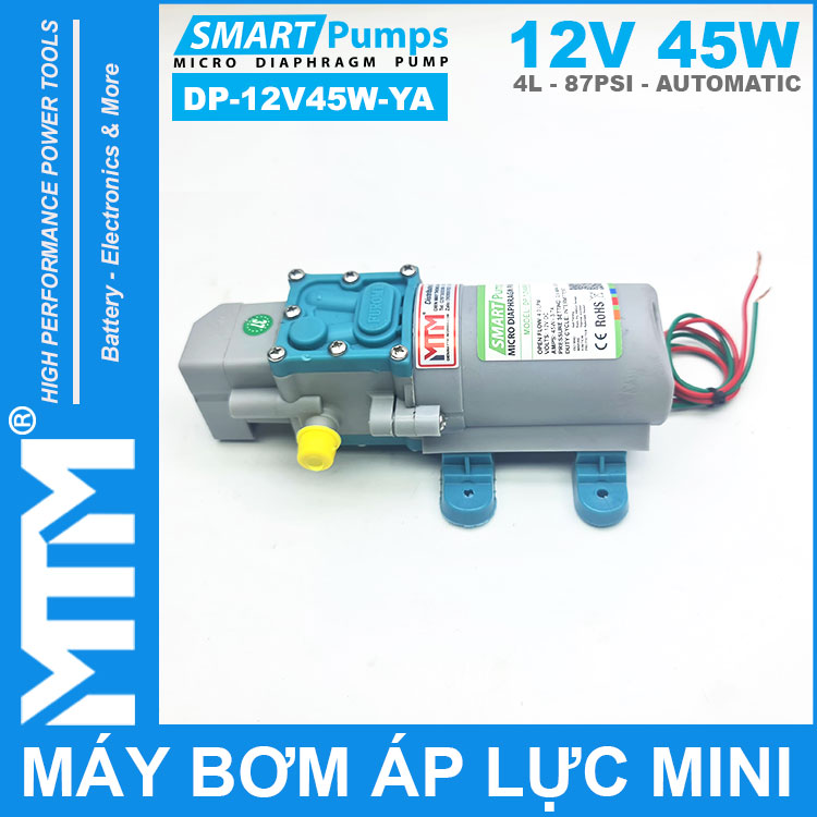 May Bom Ap Luc Mini Tu Dong 12V 45W 4L Smartpumps DP 12V45W YA Chinh Hang