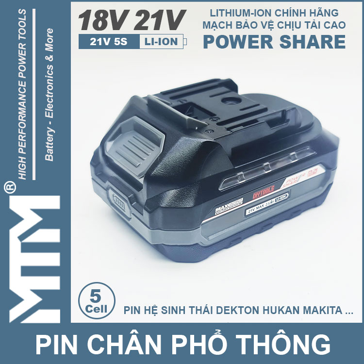Pin Chan Pho Thong 5cell 80A Led Bao Pin 2 Ben