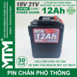 Pin Makita Chong Soc 20 Cell 12Ah 80A Den Bao Pin Cell Moimah