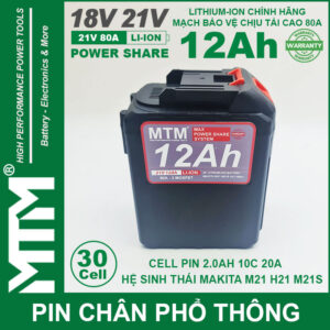 Pin Makita Chong Soc 20 Cell 12Ah 80A Den Bao Pin Cell Moimah