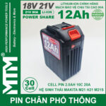 Chuyen Ban Pin Makita Chong Soc 20 Cell 12Ah 80A Den Bao Pin Cell 2000mah