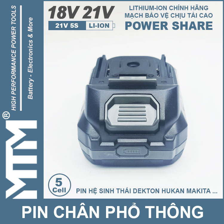 Gia Pin Chan Pho Thong 5cell 80A Led Bao Pin 2 Ben