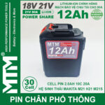 Gia Pin Makita Chong Soc 20 Cell 12Ah 80A Den Bao Pin Cell 2000mah