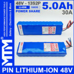 Pin LITHIUM ION 48V 5AH 30A 13S2P MTM 5000mah Gia Ban