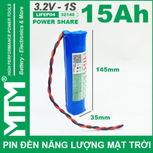 Pin Den Nang Luong Mat Troi 3v2 15Ah 15000mAh Cell Pin Sat Lifepo4 32140 Kich Thuoc