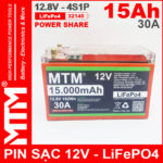 Box Pin Sat LiFePo4 12V 4S 15Ah 30A Co Bao Pin MTM Chong Nuoc