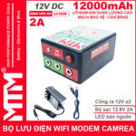 Bo Nguon Dien Du Phong Wifi Modem Camera 12V 2A 12000mah