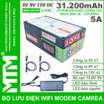 Bo Nguon Du Phong Wifi Modem Camera 5V 12V 5A 31200mah Led Bao Vont