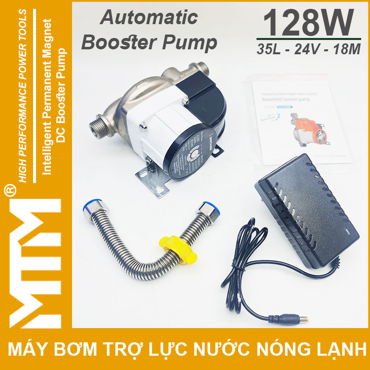 May Bom Tang Ap Tro Luc Nuoc Nong Lanh 24V 128W 35L 18M BINTAIKE