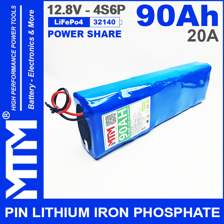Pin 12v 90Ah 4S6P 20A MTM Gia Re